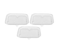 Nikou Lot de 3 supports de friteuse empilables en acier inoxydable 304 multi-couches, accories de friteuse de 20,3 cm pour Cosori, Instant Vortex rectangulaire, grille de friteuse