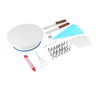 Nikou Lot de 36 outils de décoration de gâteaux, plateau tournant, buse de glaçage, grattoir, présentoir de gâteau, accories de décoration de gâteaux à faire soi-même