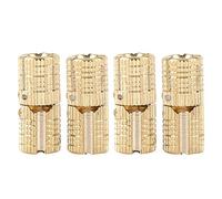 Nikou Lot de 4 charnières invisibles dissimulées en laiton - Charnières invisibles dissimulées - Charnières invisibles dissimulées - Charnières pour porte en bois