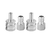 Nikou Lot de 4 connecteurs rapides en acier inoxydable G1/2" pour brassage de bière maison, connecteur de brassage, connecteur cannelé, raccord de brassage maison