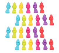 Nikou Lot de 4 étiquettes d'identification réutilisables en silicone en forme d'oiseau pour verres à vin et fêtes, étiquettes de verre à vin