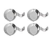 Nikou Lot de 4 repose-baguettes en acier inoxydable en forme de bateau pour cuillère, fourchette, repose-cuillère multifonctionnel, accessoire de cuisine, design compact