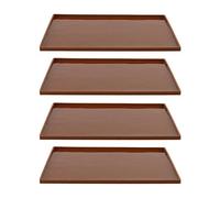 Nikou Lot de 4 tapis déshydratateurs en silicone de qualité alimentaire, résistants aux hautes températures, plateaux anti-adhésifs, avec bord, 30 x 30 cm, parfaits pour le café et les fruits en cuir