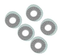 Nikou Lot de 5 housses chauffantes pour WC, coussin en velours épais pour salle de bain, vert et gris, tapis de toilette chaud, coussin de toilette doux