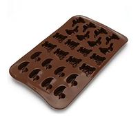 Nikou Lot de 5 moules en silicone résistant à la chaleur avec 24 cavités, outil de cuisson pour pudding, moule à pudding, moule à chote, accessoires de cuisson de cuisine