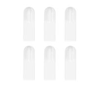 Nikou Lot de 6 crochets muraux adhésifs sans perçage en plastique pour serviettes, peignoirs, chapeaux, vêtements, design simple, accords de salle de bain