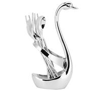 Nikou Lot de 7 supports de vaisselle en alliage de zinc avec 3 cuillères et 3 fourchettes, décoration d'intérieur, couverts
