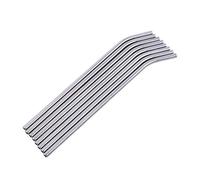 Nikou Lot de 8 gobelets réutilisables en acier inoxydable avec 3 brosses de nettoyage, incurvées et droites, idéales pour le jus et le lait, passent au lave-vaisselle