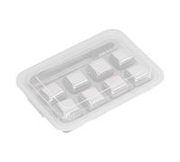 Nikou Lot de 8 pierres à whisky réutilisables en acier inoxydable avec pince et boîte de rangement pour refroidir les boissons, idéal pour le vin et le whisky, non dilué, frais