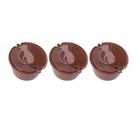 Nikou Lot de filtres à café rechargeables réutilisables pour machine à café, 51 à 100 ml, comprend une tasse à capsules de café et un filtre