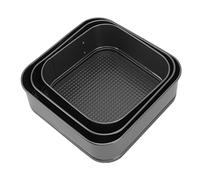 Nikou Lot de moules à gâteau à charnière Quadrate avec fond amovible et étanche pour cheesecake, pizza, pain, 22/24/26 cm, moules de cuisson antiadhésifs