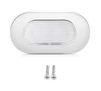 Nikou Lumières de courtoisie pour bateau - 12 V LED blanche - Lampe rectangulaire en acier inoxydable pour courtoisie ou pont d'escalier