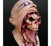 Nikou Masque de zombie pour adultes, masque d'horreur avec tête de mort - Accessoires de fête d'Halloween