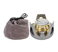 Nikou Mini Brûleur à Alcool, Réchaud à Alcool Extérieur Portable Ultra-Léger Cuisson Cuisinière Barbecue Brûleurs en Alliage d'aluminium, pour Randonnée Camping Pique Nique (Gris)