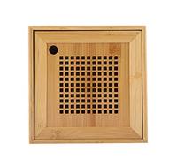 Nikou Mini plateau carré en bois Kongfu pour le stockage de l'eau, 30 x 30 cm, design Ele pour la maison et le jardin