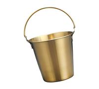 Nikou Mini seau à glace en acier inoxydable avec poignée pour boissons, vin, frites, ailes de poulet, maison, fête, finition dorée