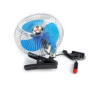 Nikou Mini Ventilateur à Pince, Rotation 180° Oscillant de Voiture Clip Fan Automobile Véhicule de Refroidissement Fan 12 V, 25 W pour Tableau de Bord de Voiture et Camion