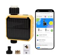 Nikou Ordinateur d'arrosage Wi-Fi, minuterie, irrigation de jardin, système solaire monocanal, mode automatique et manuel, avec application, retard de pluie pour balcon, pelouse, jardin