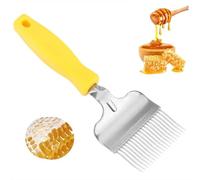 Nikou Outil D'Apiculture de Ruche de Fourchette D'Ouverture de Dent de Ruche d'acier Inoxydable Approprié à L'Apiculture et Peut Également Utilisé pour VéRifier Les Acariens