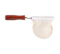 Nikou Outil de crépine de filtres de tissu de filtre à café, flanelle lavable réutilisable faite à la main avec la poignée en bois(big)