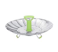 Nikou Panier vapeur pliable en acier inoxydable pour fruits et légumes, hauteur réglable, facile à ranger