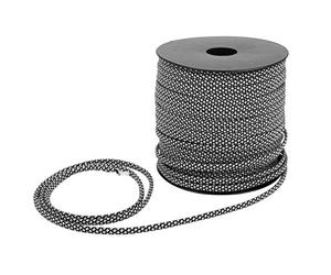 Nikou Paracord Camouflage,Corde De Parachutisme, 50M 4Mm éPais 7 Core Paracord Rescue Tying Tent Lanyard Corde De Camping pour Le Tissage De Bracelet en Plein Air(Argent Noir)
