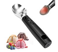 Nikou Pelle à glace chauffée, portionneur de boule de glace électrique, rechargeable, pelle à glace chauffante réglable sur 3 niveaux, chauffe jusqu'à 160 °C pour glace dure