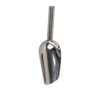 Nikou Pelle à glace en acier inoxydable, multifonction en métal épais, passe au lave-vaisselle, pour glaçons, bonbons, farine, sucre, 22,9 cm, lourd-D