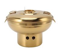 Nikou Petite casserole à charbon de bois portable en acier inoxydable pour une personne, idéale pour la cuisson du thé au lait et au charbon, design compact