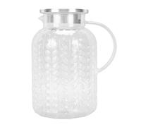 Nikou Pichet à eau transparent résistant à la chaleur, capacité idéale, motif de feuille en acrylique, pichet à thé glacé pour boisson au café