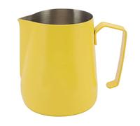 Nikou Pichet à mousse de lait en acier inoxydable, pratique, capacité de 450ml, idéal pour les cafés à la maison (Jaune)