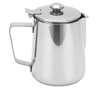 Nikou Pichet à mousse de lait, tasse à café en acier inoxydable avec couvercle pour café à domicile (1500ML)