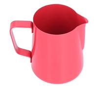 Nikou Pichet à mousse en acier inoxydable, pichet à café et lait lisse, POUR LATTE, art pour la maison (Rouge)