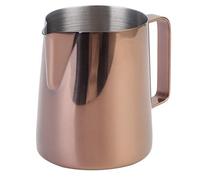 Nikou Pichet artistique pour café LATTE, tasse à mousse en acier inoxydable, LISSE, poignée ergonomique pour la maison, café, RESTAURANT, hôtel (350ML or rose-304)