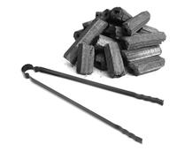 Nikou Pince à Charbon, Pince Multifonction en Métal pour Barbecue, Pince pour Déchets, Outils de Service au Charbon de Bois pour Barbecues et Pique-Niques en Plein Air