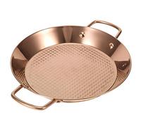 Nikou Plateau à fruits de mer en acier inoxydable - Diamètre intérieur : 26 cm - Double poignée - Ustensiles de cuisine pour la préparation des fruits de mer