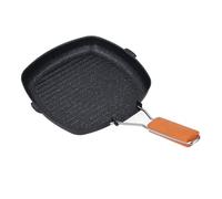 Nikou Poêle à feu simple en acier inoxydable 304 avec couvercle, poêle à fond plat, facile à nettoyer, 24 cm, idéale pour une utilisation familiale et dortoir