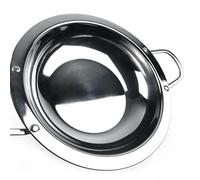 Nikou Poêle à frire en acier inoxydable 316 - Triple couche - Antiadhésive - 24 cm - Faible teneur en huile - Pour cuisine - Finition grain martelé - Pot de complément alimentaire