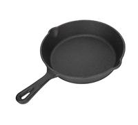 Nikou Poêle à frire en fonte pré-enduite de 26 cm, répartition homogène de la chaleur, passe au four, poêle à frire pour grill, gril, mini poêle en fonte