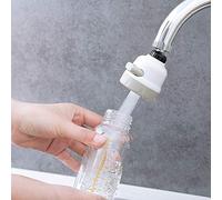 Nikou Pommeau de douche à 3 niveaux pour robinet de cuisine, économie d'eau, buse réglable, installation facile, finition chromée