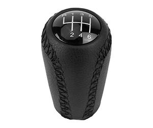 Nikou Pommeau de levier de vitesses - Résistance à la corrosion en cuir durable avec 3 BK BL/5 CR CW/6 II G-H 05-14