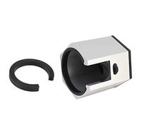 Nikou Porte-filtre à café en alliage d'aluminium avec couvercle de support amovible, bouton réglable en hauteur, argent, organisateur pour tamper et accories