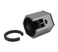 Nikou Porte-filtre à café, support en alliage d'aluminium avec couvercle de support amovible, bouton réglable en hauteur, noir, organisateur de porte-filtre à café