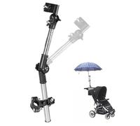 Nikou Porte Parapluie Poussette, Support De Parapluie De Vélo, 360 ° Réglable Extérieur Extensible Connecteur pour Vélo Bébé Poussette (Noir)