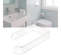 Nikou Porte-Rouleau de Papier Toilette en Acrylique, Support Papier Toilette Mural Transparent sans Perçage, Derouleur Porte Rouleaux pour Salle de Bain et Cuisine