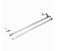Nikou Porte-Serviettes de Salle de Bain, Porte-Serviettes de Cuisine en Acier Inoxydable Argenté, Réglable à Double Couche, Facile à Installer sans Outil, Pour Cuisine, Salle de Bain et Garage