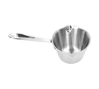 Nikou Pot à lait en acier inoxydable 304, chauffage rapide épais, 200 ml, 2 becs verseurs pour la cuisson, poêle à fondre le beurre, petit pot à lait