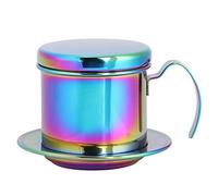 Nikou Pot filtre à café Portable en acier inoxydable, réutilisable, pratique et élégant, pour le bureau et la maison (Colorée)
