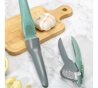 Nikou Presse-ail manuel en acier inoxydable facile à presser pour la cuisine, facile à nettoyer, design compact