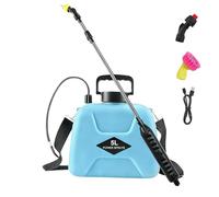 Nikou Pulverisateur Électrique 5L, Pulvérisateur à Dos Électrique à Batterie Pression Pistolet Télescopique Rechargeable, 3 Buses, pour Jardin, Pelouse, Désherbage, Pulvérisation, Nettoyage
